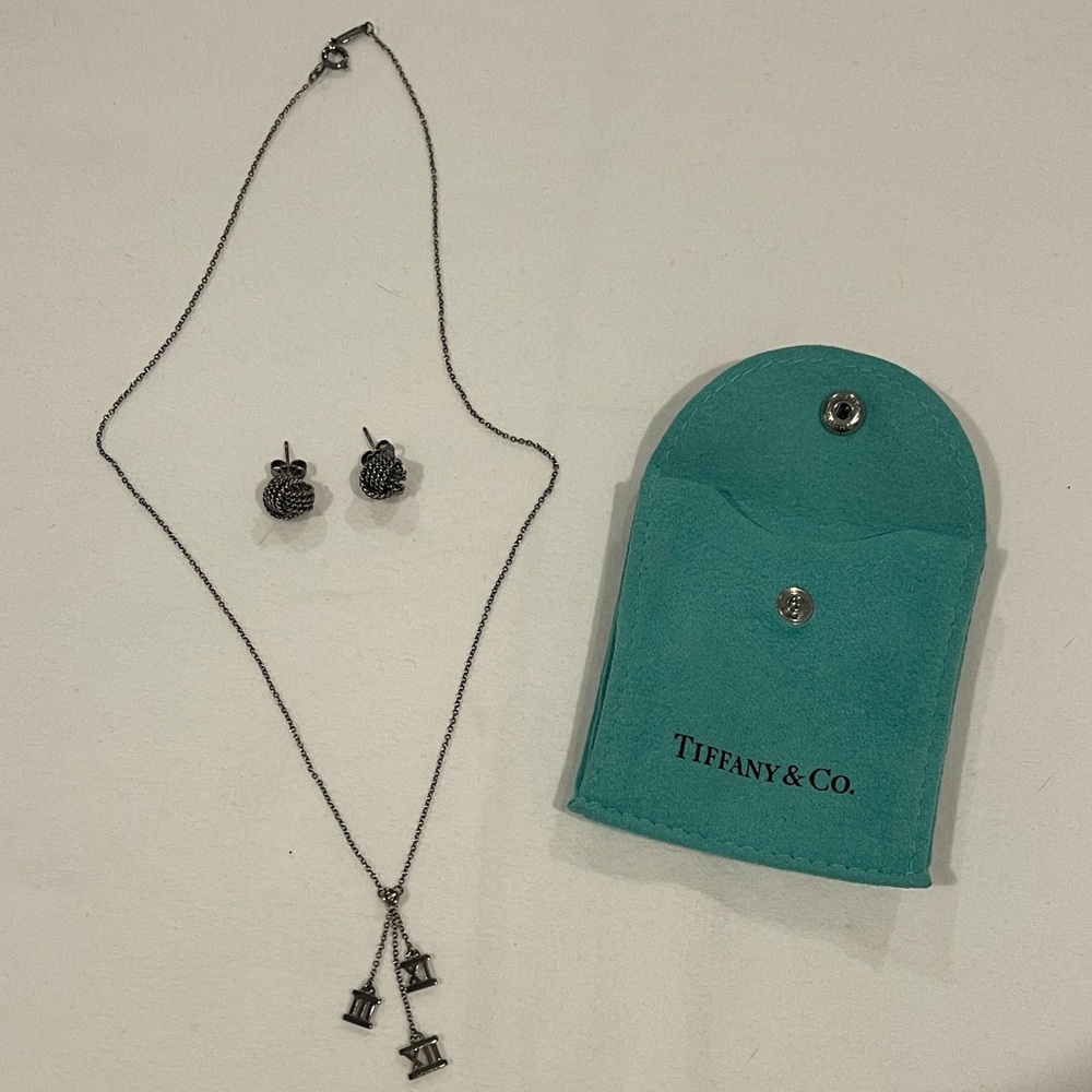 Tiffany & Co. Silver Roman Numeral Jewelry Set